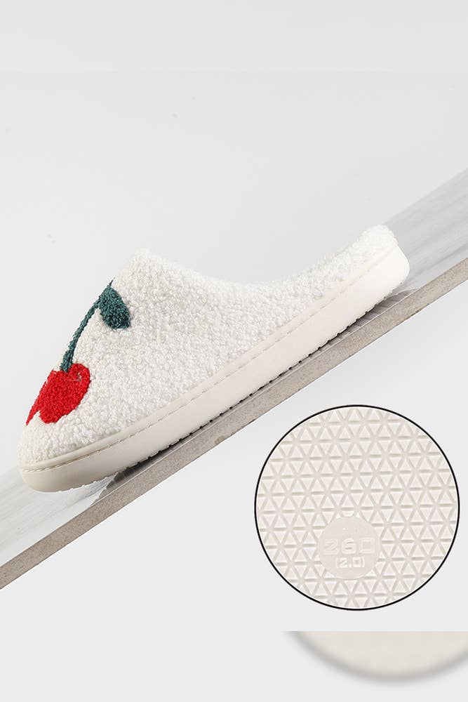 Cherry Fleece Slippers