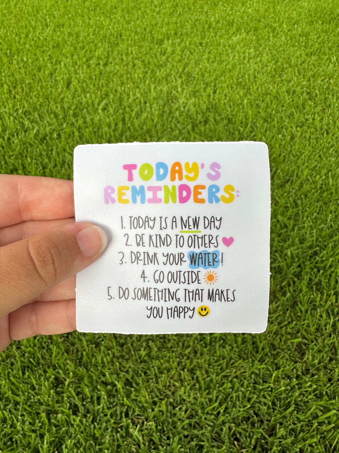 Today's Reminders Sticker