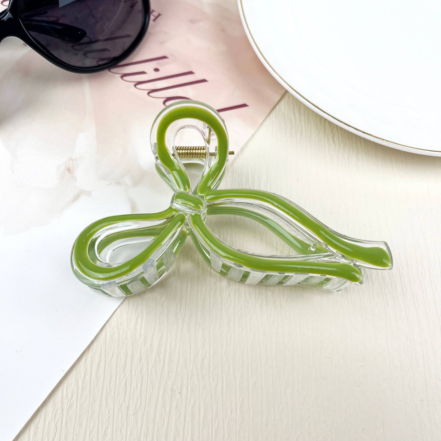 Jelly Bow Claw Clip