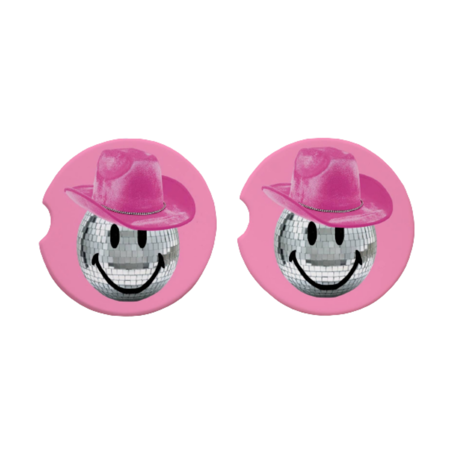 Disco Cowboy Neoprene Car Coasters