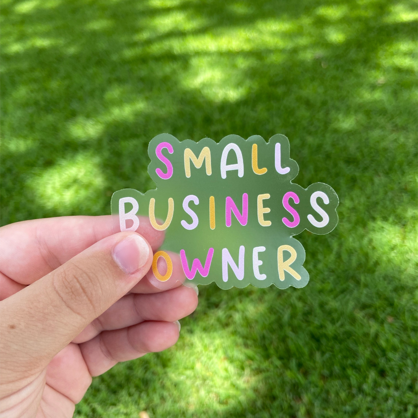 Small Business Owner Clear Sticker