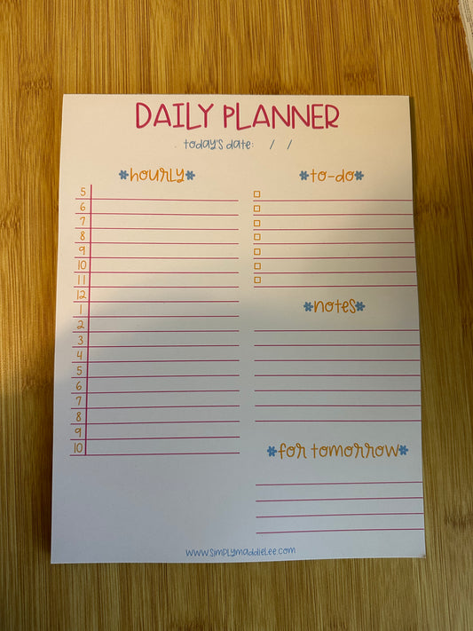 Colorful Daily Planner Notepad