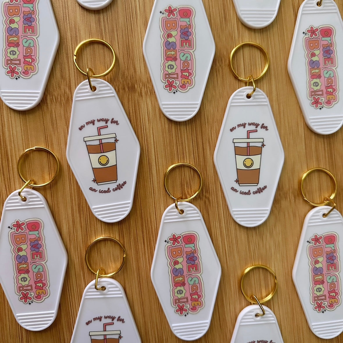 Iced Coffee Motel Keychains