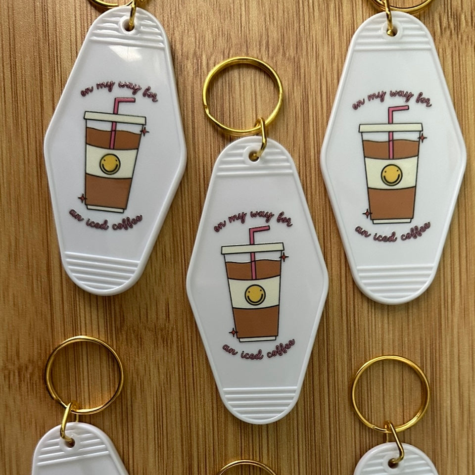 Iced Coffee Motel Keychains