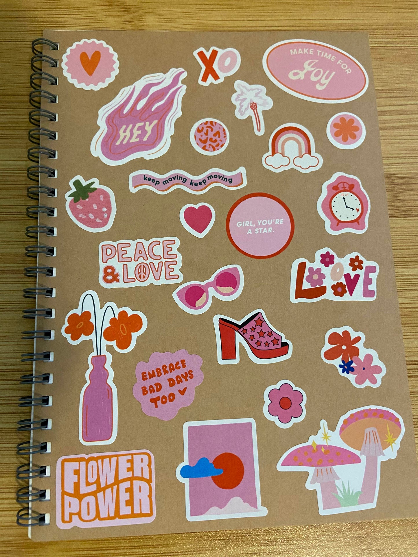 Sticker Cover Spiral Notebook