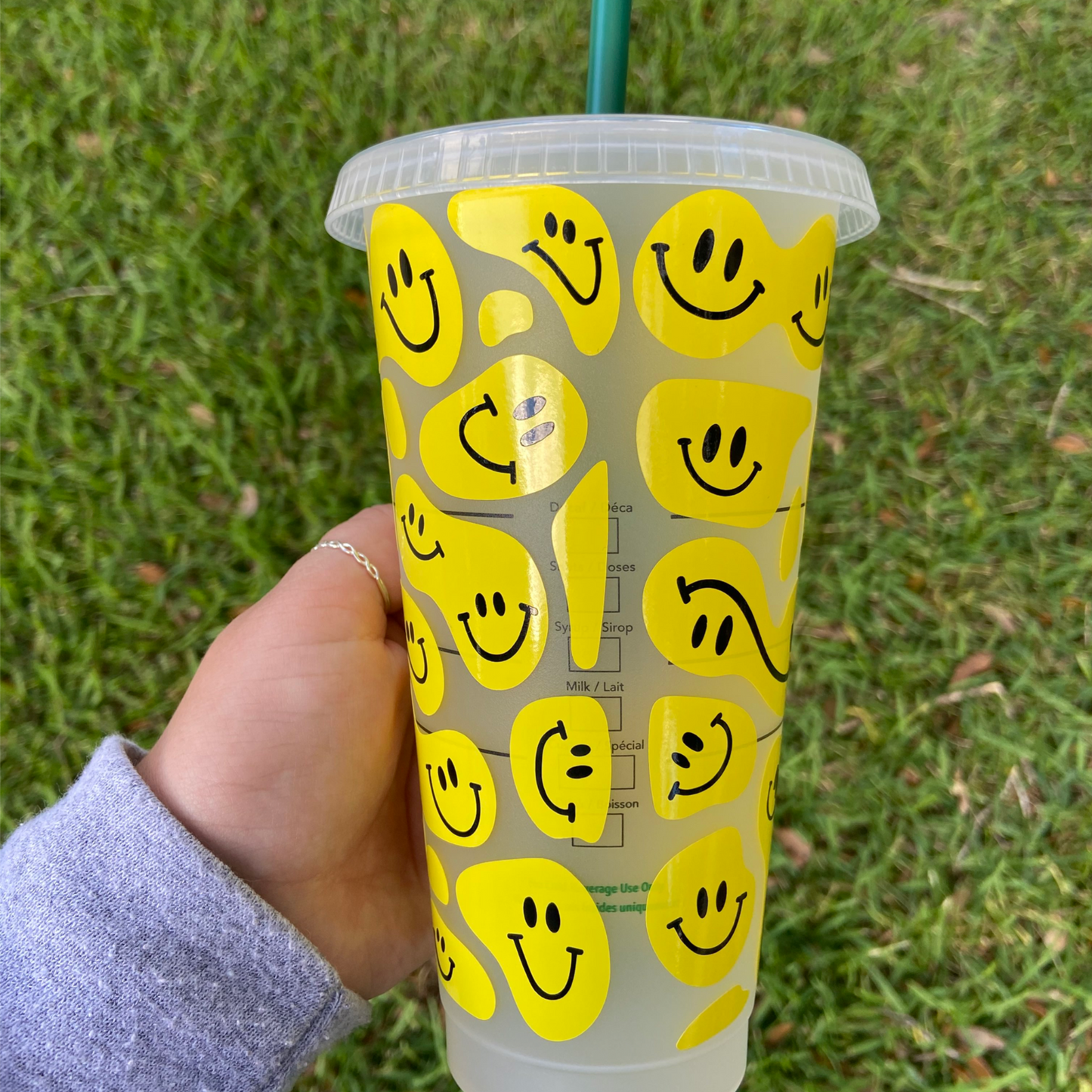 Smiley Face Starbucks Reusable Cold Cup