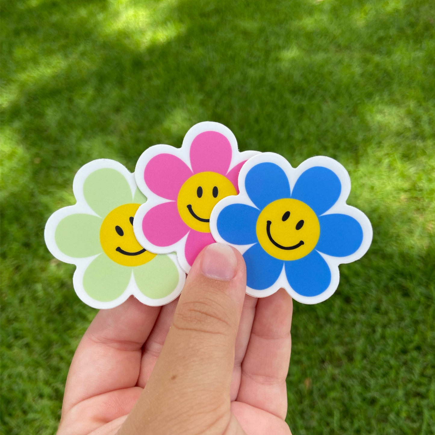 Smiley Flower Sticker