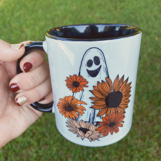 Sunflower Ghost Mug