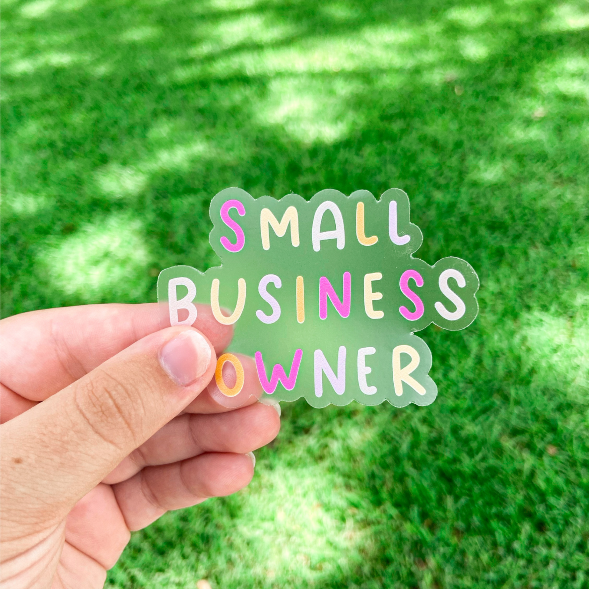 Small Business Owner Clear Sticker – Simply Maddie Lee
